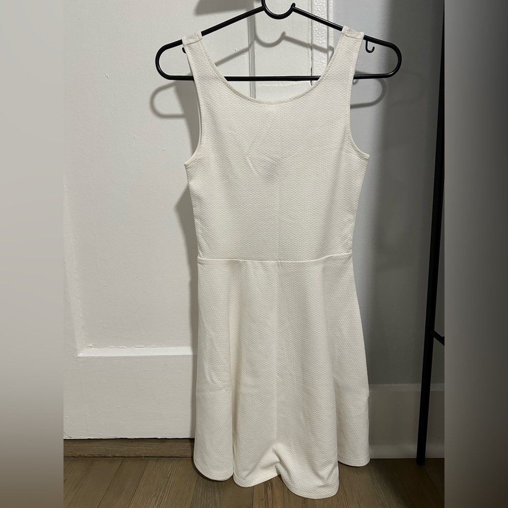 White skater dress